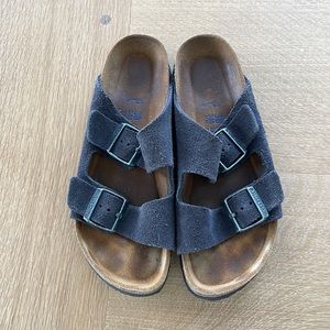 Birkenstock Arizona Velvet Gray Suede 38 Narrow soft footbed